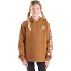 image:imageCarhartt Girls Hooded Pullover SweatshirtCarhartt Brown