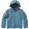 image:imageCarhartt Girls Zip Front Canvas Insulated Hooded Active Jac  100 Cotton  Midweight 100 Cotton Canvas Shell Sherpa Fleece  Cozy WarmthBlue Moon
