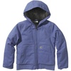 image:imageCarhartt Girls Zip Front Canvas Insulated Hooded Active Jac  100 Cotton  Midweight 100 Cotton Canvas Shell Sherpa Fleece  Cozy WarmthMarlin