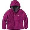 image:imageCarhartt Kids CP9547 Canvas Insulated Hooded Jacket  GirlsSierra Plum Caspian