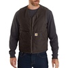 image:imageCarhartt Mens 104394 Washed Duck Vest  Sherpa LinedDark Brown