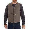image:imageCarhartt Mens 104394 Washed Duck Vest  Sherpa LinedDriftwood