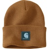 image:imageCarhartt Mens Knit Rubber Patch BeanieCarhartt BrownDark Harbor Teal