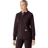 image:imageCarhartt Scrubs C85023 Womens Rugged Flex Modern Fit Bonded Fleece HoDark Sepia