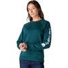 image:imageCarhartt Womens Relaxed Fit Midweight Graphic Crewneck SweatshirtGreenstone
