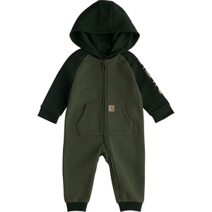 image:imageCarhartt Baby Boys LongSleeve Hooded ZipUp Footless OnePiece CoverallBronze Green