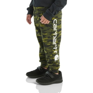 image:imageCarhartt Boys Fleece Logo Sweatpant  CottonBlend Fleece  Designed With An Elastic Waistband And Adjustable  Cozy WarmthCamo