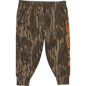 image:imageCarhartt Boys Fleece Logo Sweatpant  CottonBlend Fleece  Designed With An Elastic Waistband And Adjustable  Cozy WarmthMossy Oak Bottomland