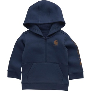 image:imageCarhartt Boys HalfZip Hooded Pullover Sweatshirt  Cotton Jersey  RibKnit Crewneck Holds Its Shape Throughout  AllDay ComfortDark Denim
