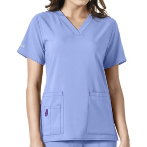 image:imageCarhartt CrossFlex Scrubs for Women VNeck Scrub TopsCeil Blue