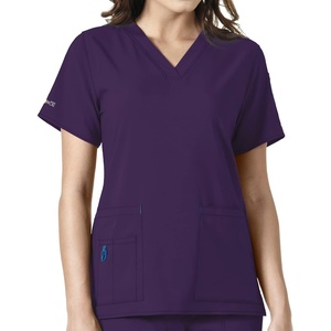 image:imageCarhartt CrossFlex Scrubs for Women VNeck Scrub TopsEggplant