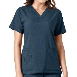 image:imageCarhartt CrossFlex Scrubs for Women VNeck Scrub TopsNavy Heather