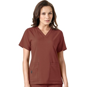 image:imageCarhartt CrossFlex Scrubs for Women VNeck Scrub TopsSable