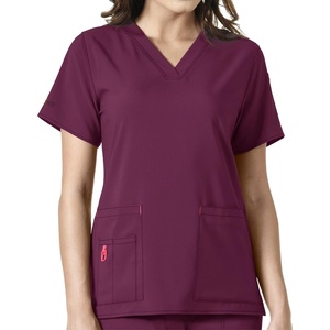 image:imageCarhartt CrossFlex Scrubs for Women VNeck Scrub TopsWine