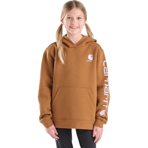image:imageCarhartt Girls Hooded Pullover SweatshirtCarhartt Brown