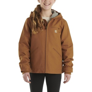 image:imageCarhartt Kids CP9547 Canvas Insulated Hooded Jacket  GirlsCarhartt Brown