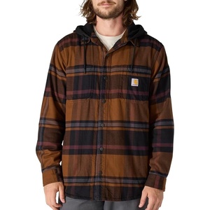 image:imageCarhartt Mens 107011 Rugged Flex Relaxed Fit Flannel Fleece Lined HBlack Closeout