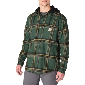 image:imageCarhartt Mens 107011 Rugged Flex Relaxed Fit Flannel Fleece Lined HForestry GreenBlack