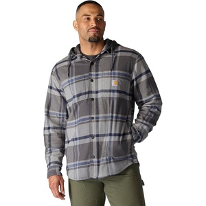 image:imageCarhartt Mens 107011 Rugged Flex Relaxed Fit Flannel Fleece Lined HGravel