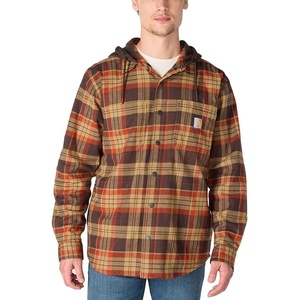 image:imageCarhartt Mens 107011 Rugged Flex Relaxed Fit Flannel Fleece Lined HHomestead Red
