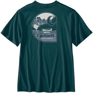 image:imageCarhartt Mens 107448 Relaxed Fit Lightweight ShortSleeve Dog Graphic TShirtGreenstone Heather