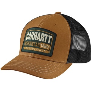 image:imageCarhartt Mens Canvas MeshBack Workwear Patch CapCarhartt Brown