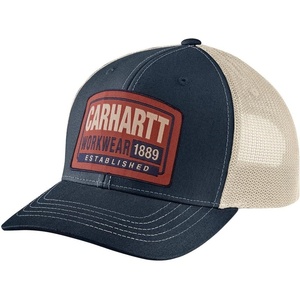 image:imageCarhartt Mens Canvas MeshBack Workwear Patch CapNavy