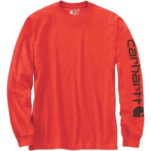 image:imageCarhartt Mens Dearborn Loose LS Logo TShirtCurrant Heather