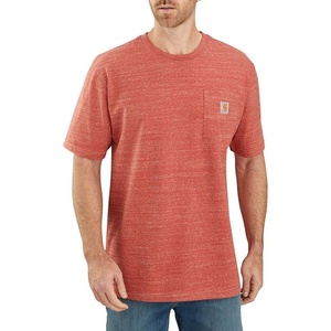 image:imageCarhartt Mens Iconic K87 Pocket TShirt CloseoutCayenne Snow Heather
