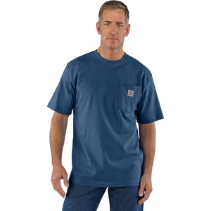 image:imageCarhartt Mens Iconic K87 Pocket TShirt CloseoutDeep Ocean Heather