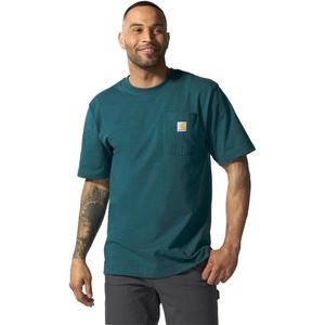 image:imageCarhartt Mens Iconic K87 Pocket TShirt CloseoutGreenstone Heather