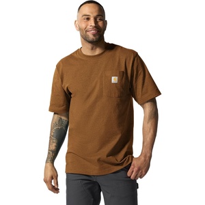 image:imageCarhartt Mens Iconic K87 Pocket TShirt CloseoutOiled Walnut Heather