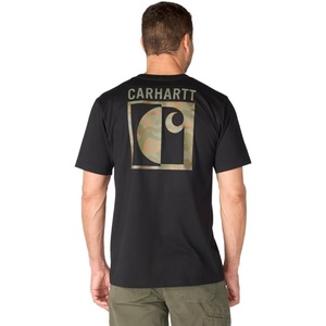 image:imageCarhartt Mens Irvine Relaxed Block Camo TShirtBlack