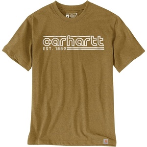 image:imageCarhartt Mens Irvine Relaxed Logo TShirtGolden Grass Heather