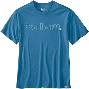 image:imageCarhartt Mens Irvine Relaxed Logo TShirtHorizon Blue