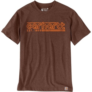 image:imageCarhartt Mens Irvine Relaxed Logo TShirtMocha Heather