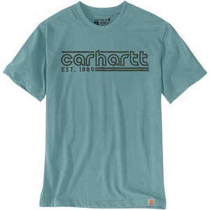 image:imageCarhartt Mens Irvine Relaxed Logo TShirtSummer Blue