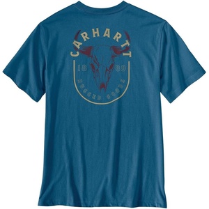 image:imageCarhartt Mens Irvine Relaxed Skull TShirtDark Tranquil Blue