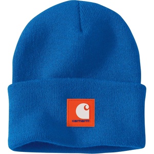 image:imageCarhartt Mens Knit Rubber Patch BeanieBeacon Blue
