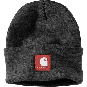 image:imageCarhartt Mens Knit Rubber Patch BeanieCoal Heather