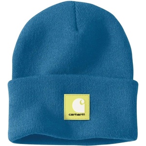 image:imageCarhartt Mens Knit Rubber Patch BeanieHorizon Blue