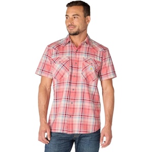 image:imageCarhartt Mens Montana Bozeman Relaxed Ss Plaid ShirtLight Amber