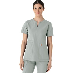 image:imageCarhartt Scrubs C12213 Womens Force Modern Fit Notch Neck Tunic TopGrey