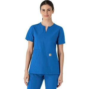 image:imageCarhartt Scrubs C12213 Womens Force Modern Fit Notch Neck Tunic TopRoyal