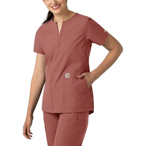 image:imageCarhartt Scrubs C12213 Womens Force Modern Fit Notch Neck Tunic TopWildrose