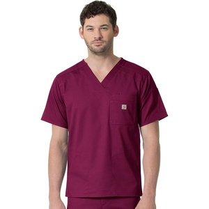 image:imageCarhartt Scrubs C16418 Mens Rugged Flex Modern Fit Ripstop Chest PockWine