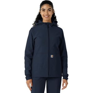 image:imageCarhartt Scrubs C85023 Womens Rugged Flex Modern Fit Bonded Fleece HoNavy