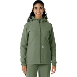 image:imageCarhartt Scrubs C85023 Womens Rugged Flex Modern Fit Bonded Fleece HoOlive