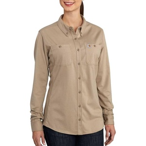 image:imageCarhartt Womens Flame Resistant Womens Force Cotton Hybrid ShirtKhaki