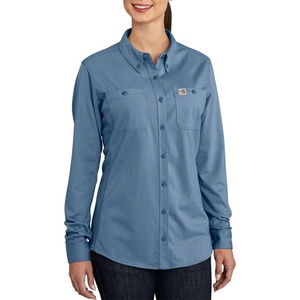 image:imageCarhartt Womens Flame Resistant Womens Force Cotton Hybrid ShirtMedium Blue
